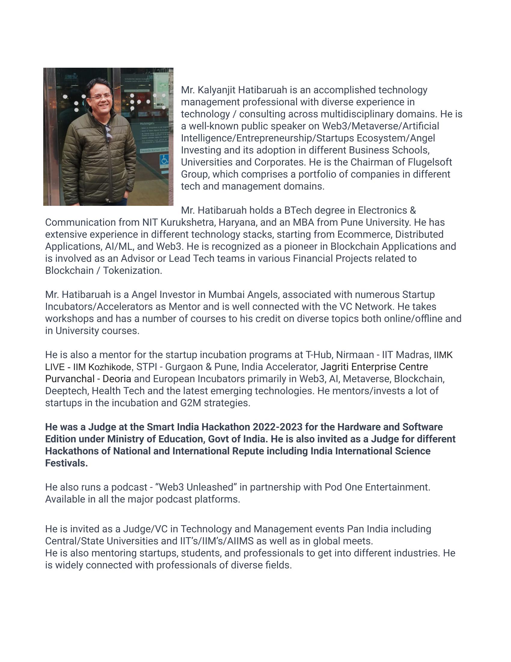 Kalyanjit Hatibaruah - Placement Coach